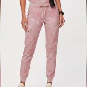 Figs Zamora Technical Collection Joggers Pants Marble Pink Petite M